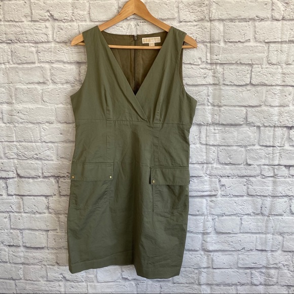Michael Kors Dresses & Skirts - Michael Kors sleeveless Midi Dress - Khaki Green